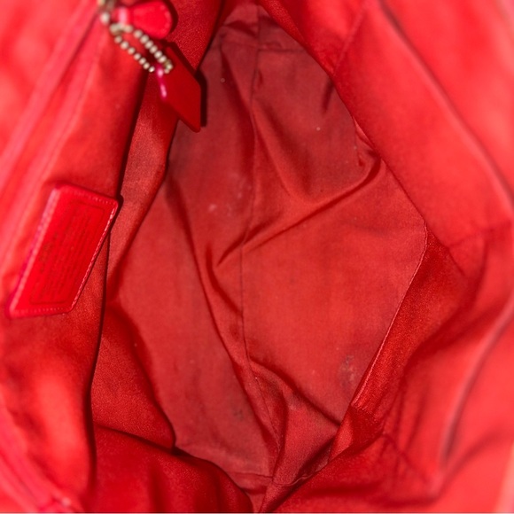 Coach #F37785 Vibrant Red Tote Bag - Picture 7 of 13